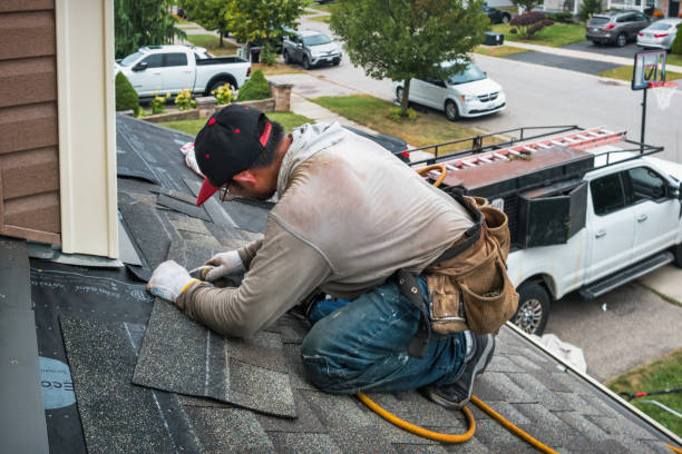 Professional Roofing technician working in North Yarmouth, ME